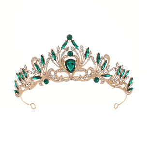 New Baroque Vintage Light Luxury Bridal Crown Headwear Wedding Wedding Headwear Decoration Birthday Crown