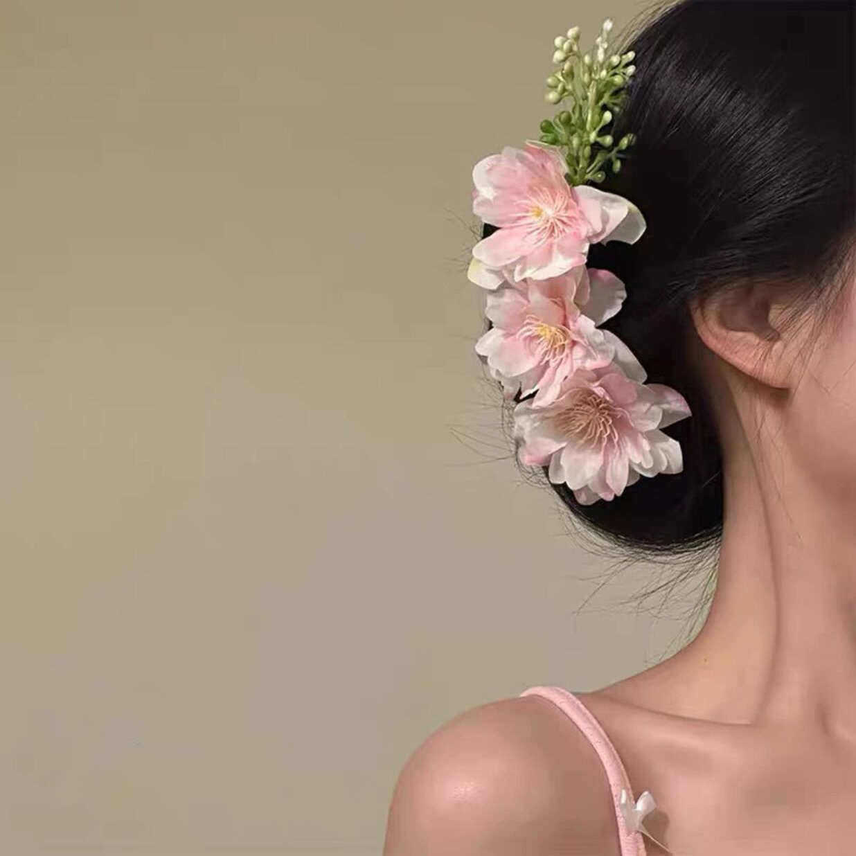 Classical Chinese Style Yunnan Artificial Flower Hairpin Comb, Gentle and Forest-Like Temperament, Ancient Style Sweet Side Hair Accessory