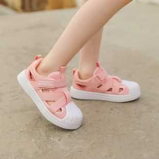 Brand children's shoes Children's shell toe sandals boys soft bottom baby Summer new Baotou girls small and medium shoes tide