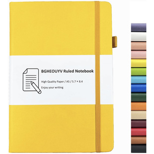 Cross-border foreign trade business elastic band strap notebook plus logo pu leather diary notebook travel notebook
