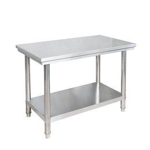 F ^ Stainless Steel Workbench Kitchen Stove Chopping Board Cutting Table Commercial Console Hotel Hoker Rectangular Table