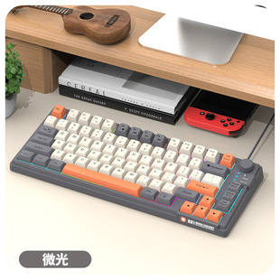 Shine silver fox K81 game wired keyboard MDA ball cap three-color luminous desktop computer notebook cross-border private model