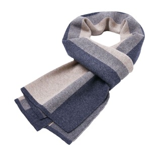 Striped 2023 new pure wool scarf wool autumn and winter pure scarf wool warm scarf factory wholesale