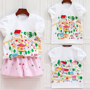 Spot F short-sleeved children's clothing Japanese girls cartoon Garden Anniversary Limited Edition short-sleeved T-shirt children's short-sleeved top