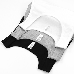 230g Japanese style heavy cotton vest T-shirt simple solid color waistcoat loose men's base sleeveless training men's t