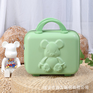 Suitcase small cartoon cute luggage makeup small box bag 14-inch password box lightweight mini storage box