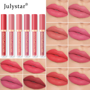 Julystar трансграничный Макияж матовая глазурь для губ стойкая натуральная не выцветающая антипригарная чашка матовая помада цветная лифтинг глазурь для губ