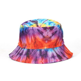 Cross-border New Tie-dyed Men's and Women's Outdoor Fisherman Hat Casual Sun Hat Personalized Sun Protection Basin Hat Fashion All-match Hat