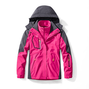 Winter Loose plus size Couple's Two-Piece Jacket Outdoor Sports Three-in-One Jacket Men's and Women's Mountaineering Suit