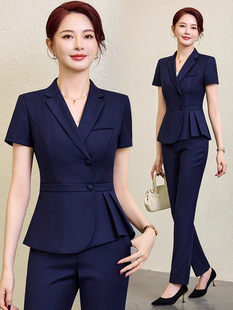 Summer Thin Short-sleeved Suit suit Women's Hotel Reception Tooling Jewelry Store Fortress Elegant Suit Jacket