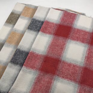 Manufacturer's Smooth Wool Twill Plaid Fabric Slub Woolen Coat Small Fragrant Style Shoes Hat Pants Skirt Fashion Luggage Blanket Velvet