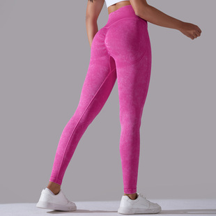 Трансграничные европейские и американские узкие штаны для йоги Peach Hip с высокой талией, бесшовные быстросохнущие штаны для бега, спортивные штаны для фитнеса, женская верхняя одежда