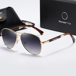 New Mercedes-Benz Men's Fashion Polarized Sunglasses Anti-Uv Large Frame Sunglasses Memory Toad Frame 2101 Glasses