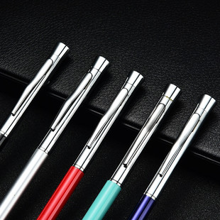 Cross-border Hot Sale Small Xihua Rotating Metal Ballpoint Pen Hotel Front Desk Advertising Gift Pen LOGO Medium Oil Pen