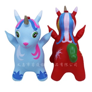 Factory wholesale PVC jumping animal Pegasus children's mount inflatable toy horse thickened increase flying horse