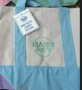 Color portable stitching canvas bag custom logo portable shopping cotton bag advertising training canvas bag custom