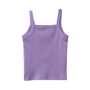 Youke silk wood fiber children's solid color sling girls primary school girls thin shoulder strap bottoming vest middle and big children