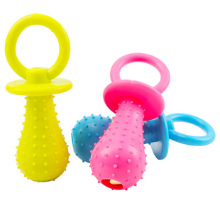 Pet supplies cross-border Amazon dog TPR fragrance bite-resistant pacifier molars teeth candy fruit-colored bite toys