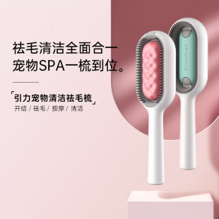Gravity pet cleaning hair removal comb with wet disposable wipes hair sticking device cat comb dog comb for cats and dogs