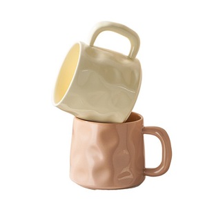 Cream Style Mug Girl's Ceramic Mug High Color Value Large Capacity Niche Design Sense Couple's Water Cup Coffee Cup