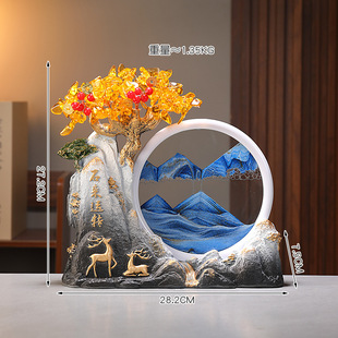 Time-lapse quicksand painting ornaments living room TV cabinet wine cabinet light luxury high-end home decorations office