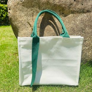 Canvas Tote Bag Customized Small Batch Printed Logo Wholesale Multi-Layer Thickeneded Stereo High-End Conference Canvas Bag Streamer