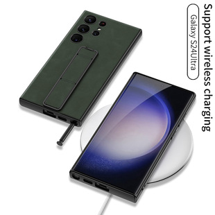 GKK cross-border e-commerce wholesale applicable to Samsung s24ultra folding bracket mobile phone case drop-resistant S24plus hard case