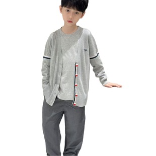 [in stock] 24 * new autumn leisure children thin cotton knitted cardigan long sleeve puppy embroidery