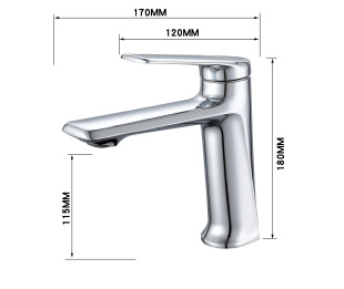 Baiyadequan copper core hot and cold basin faucet gun gray light luxury new bathroom cabinet wash basin home