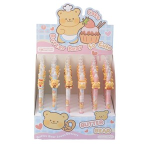 Youmei YM-A2978 new small butter bear patch gel pen exquisite resin accessories cartoon gel pen