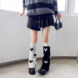 Double-Sided Knitted Hosiery Hosiery Sock Children's Heap Hot Girl Trumpet Y2K Subculture Millennial Slimming Stockings