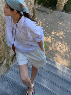 2025【Sc】Han Dongdaemun Summer New Style Nothing*Ritten Lapel Button Pullover Sun Protection Shirt