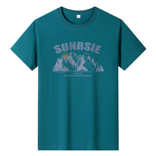 Wholesale Men's Short-sleeved T-shirt Men's 2023 Summer New Fashionable Printed ins Loose T-shirt Student Trendy Brand Top