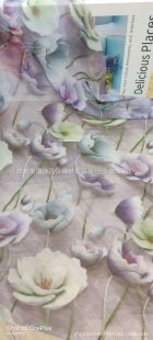 Big flower 3D three-dimensional style digital printing mesh fabric polyester ammonia elastic mesh printing sunscreen