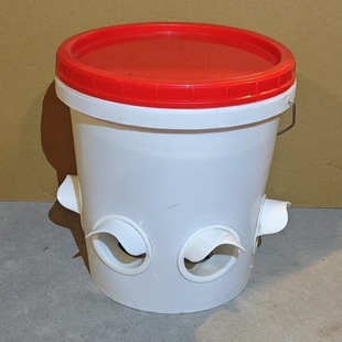 Huamao Feeder New Model Chicken Feeding Trough Anti-Spill Large Feed Bucket Automatic Feeder for Ducks and Chickens Home Use