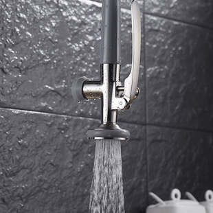 Kitchen Faucet spring large sink high pressure hot and cold water rotatable copper nickel brushed stainless steel vegetable basin faucet