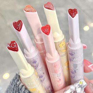Gege bear Gogo bear flower language honey lipstick moisturizing mirror Water Light jelly love lipstick lip balm pen
