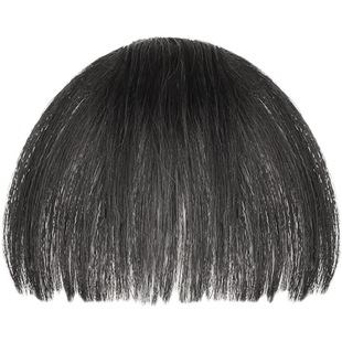 Cartoon fake bangs female natural forehead invisible seamless real hair fake bangs net red round face head curtain neat bangs hair piece