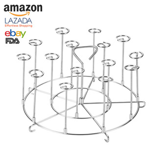 Cross Border 304 Stainless Steel Air Fryer Accessories Drill Baking Grill Ninja Foodi Vertical Roasting Needle Grill Rack
