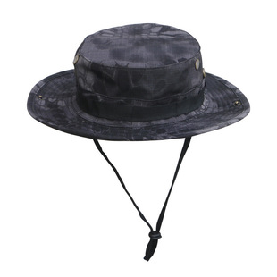 Jungle Camouflage Sunscreen Bennie Hat Sniper Flat Top Fisherman Hat Outdoor Sports Tactical Army Fan Hat Cross Border Goods
