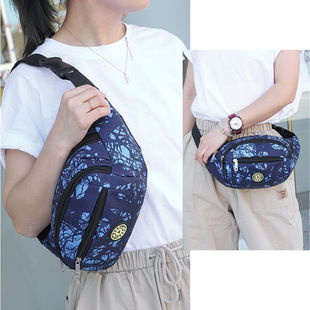 New outdoor running large capacity waist bag fashion sports camouflage multi-layer chest Bag Men's Oxford cloth four-layer stall bag