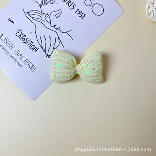 Sequin bow clothing accessories semi-finished cotton color bag shoes accessories wholesale dopamine mobile phone shell