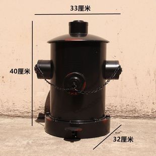 Loft Industrial Style Fire Hydrant Trash Can American Retro Distressed Iron Storage Bin Decorative Large Yellow Bronze
