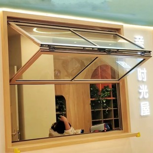 American-Style up and down Foldableing Windows Milk Tea Coffee Shop Kitchen Bar Flip-Up Windows up and down Lift Windows Factory Direct Supply