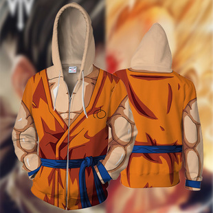 Классический день Dragon Ball серии 3D цифровой печати свитер с капюшоном Кардиган Пальто Косплей Аниме периферийные