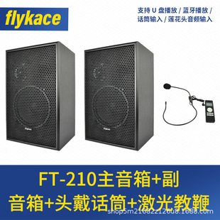 flykace FT-210 with Head-mounted Microphone Active Teaching Audio USB Bluetooth Active Horn Main and Auxiliary Pair