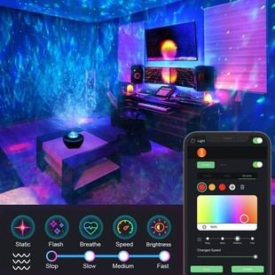 Star projection lamp USB Bluetooth speaker integrated colorful projection lamp colorful all over the Sky star laser light atmosphere night light