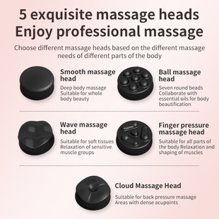 Cross-border fat pusher body massager household handheld wireless massage pounding neck waist shoulder kneading fascia gun