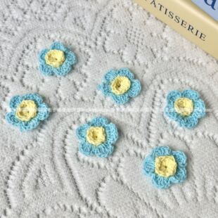 Chaozhou wool flower hand crochet woven hand hook flower 3cm small plum blossom clothing accessories children's clothing accessories