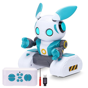 Cross-border hot sale dual control electric remote control robot mini sound and light induction toy children boy toy